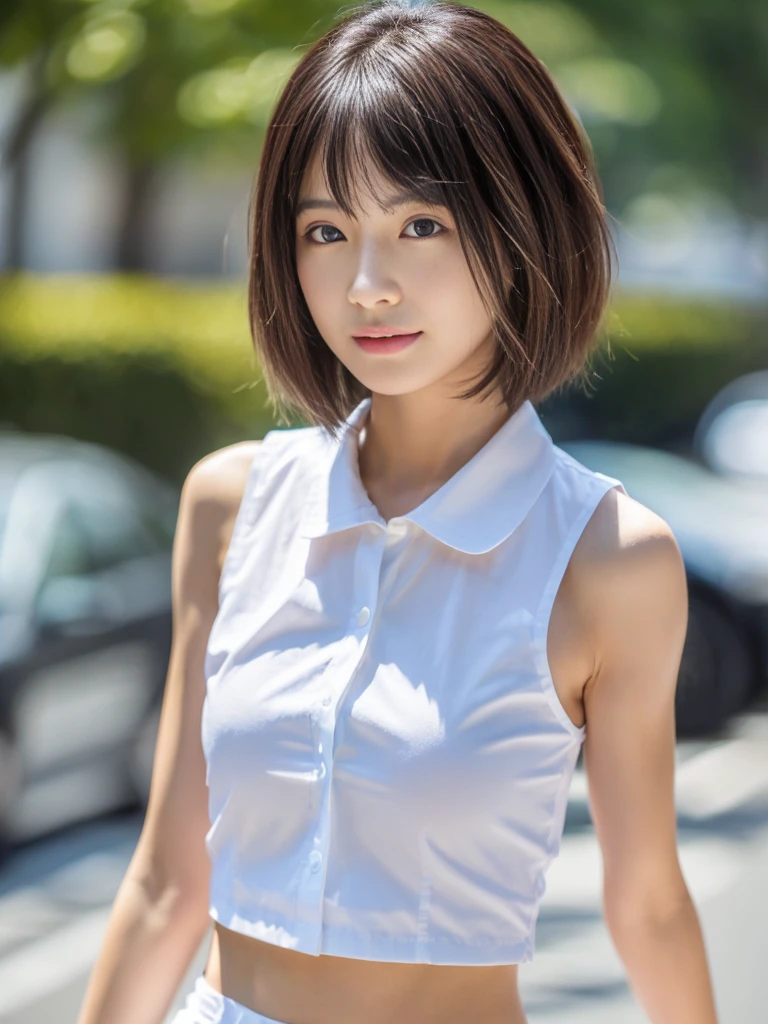 ((Highest quality、In 8K、masterpiece:1.3))、Sharp focus:1.2、Beautiful woman perfect body:1.4、Slim Abs:1.2、((Short Hair:1.2))、(trendy fashion in tokyo、shirt:1.1)、White background、Wet body:1.5、Three-dimensional texture、Detailed eyes、(Brown Hair、Black Hair:1.2)、Very shiny hair、Backward view、Hair quality improvement、Handsome short、Short-haired blonde。