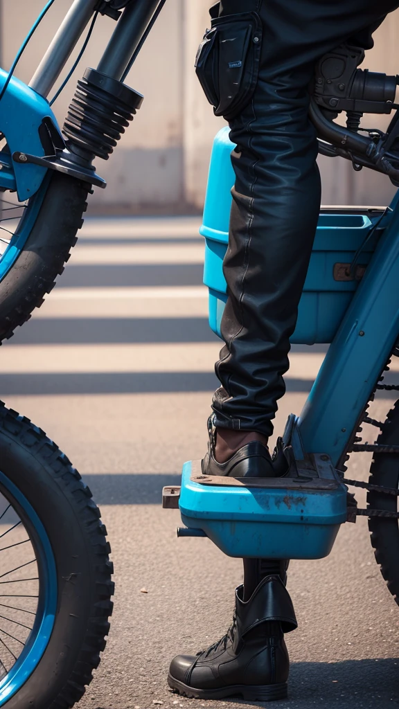 create 5 NFTs related to mechanics with black and blue colors with normal clothes dirty with grease as if they were working,each with a variety of colors and style and function