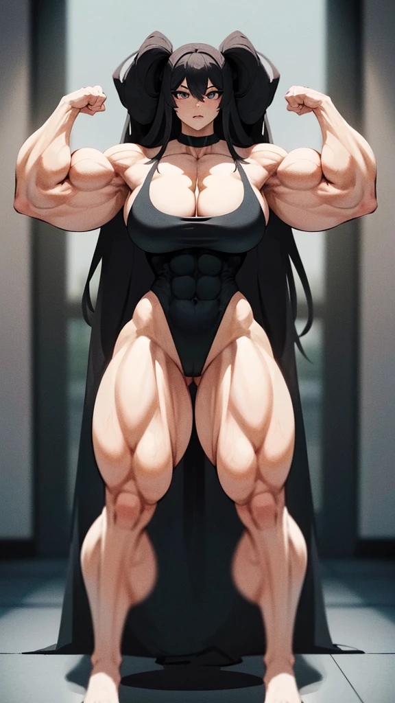 Muscle girl, extremely muscular extremamente , pernas extremely musculars, dominant, extremamente dominant , extremely threatening, extremely muscular,pernas extremely muscular, fully body, mostrando o fully body, standing, sitting on, flexed arms, flexing arms, opening the legs, olhando pra mim walking em minha direção, walking, extremely tight black dress, long dress black,, more muscular, extremely muscular, extremely large physique, pernas extremely musculars, but muscular, extremely muscular, Thighs are bigger legs , pernas extremely musculars é grande, bunda extremely muscular e gigante, corpo more muscular extremely muscular,
