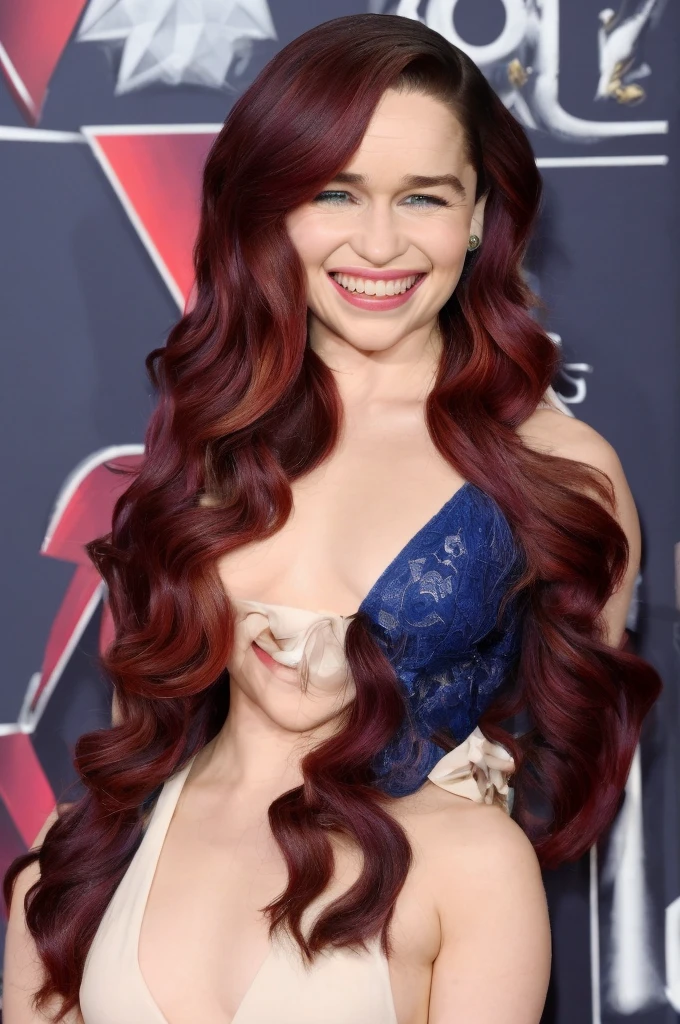 emilia clarke as a prostitute with colored hair