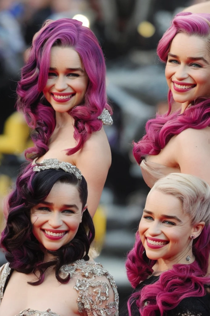 emilia clarke as a prostitute with colored hair
