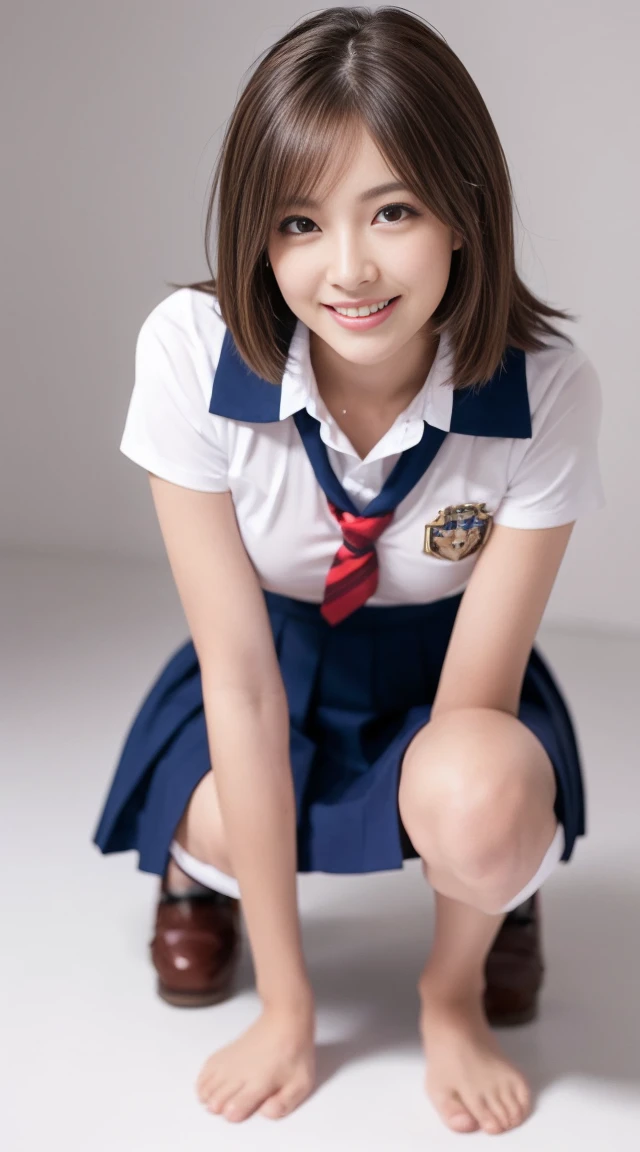(((Full Body Lesbian)))、((Girls' High School Uniforms))、((1people))、Close to the topic、((School building)))、(((ssmile)))、(((Girls' High School)))、((Beautiful girl))、((Cute sexy pose))、Photorealistic、Beautiful attention to detail、Hyperrealism、High Contrast、Ultra HD、Realistic skin textures、Best image quality、Highest quality、超High resolution、Fine details、With great care, White Background, (Medium saggy breasts:1.2), Realistic, , Medium Hips, thin, Fair skin, Bare Chest, Brown Hair, Beautiful woman, smile, eyelash, highly Detailed face, White Background, chic, Fair skin, Bare Chest, Brown Hair, Beautiful woman, eyelash, highly Detailed face, Squatting in ecstasy, super Realistic, (Expressions of ecstasy), Spread your legs, Squatting in ecstasy, super Realistic, 1 Girl, Looking at the audience,若くて美しい日本people女性, Very cute face, Gorgeous appearance, Big Breasts,Long Bob Hair,smile,(school uniform:1.3),Beautiful Eyes,(that'the wind is strong:1.3), Walking on a crowded road with a smile,Glossy Lips, Double eyelids on both eyes, Natural Makeup, long eyelash, Shiny and smooth light brown Long Bob Hair, Asymmetrical bangs, Shiny skin, Center image, High resolution, High detail, Detailed hairstyle, Detailed face, Great cinema lighting, Octane Rendering, Vibrant, Surreal, Perfect limbs, Perfect Anatomy, Spread your hair、スレンダー美people:1.4、((Saggy breasts:1.4))、Exposing breasts、Slim Abs、Tight waist、(smile:1.2) 、(Pleated mini skirt、Lift up your skirt:1.2))、thin and long beautiful legs、Legs wide open、(See-through black stockings:1.2)、(Lace panties:1.2、Beautiful pussy exposed、Take off、pussy creampie、pubic hair:1.4)、(From below:1.2)、Backlight、