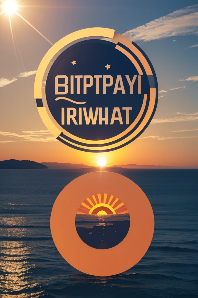 A circle-shaped logo with a sun as if it were a dawn and the word "actively" in the middle,happy birthday