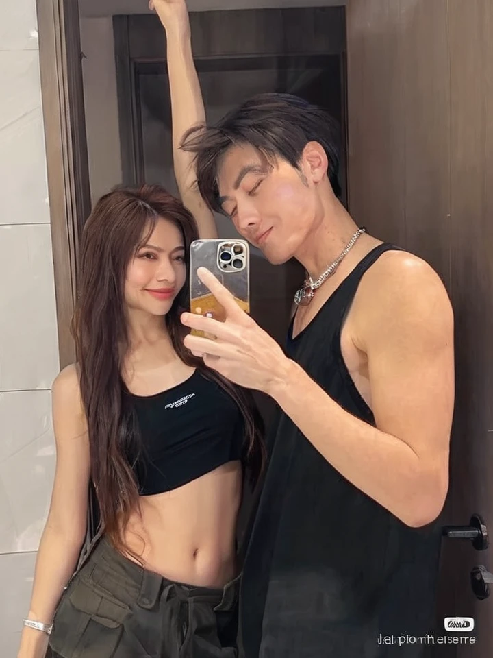 Woman and man