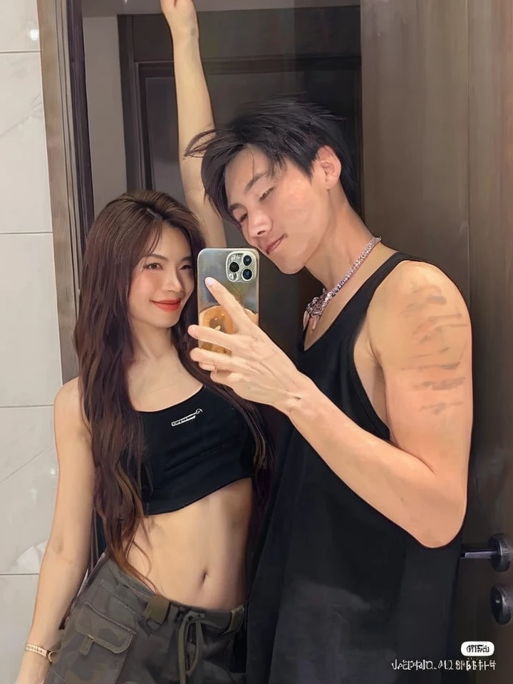 Woman and man