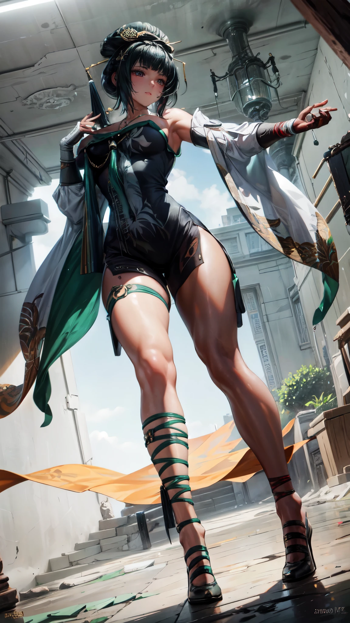 Super detailed, very detailed, masterpiece, highest quality, best quality, subsurface scattering, full body drawing, slim, sexy