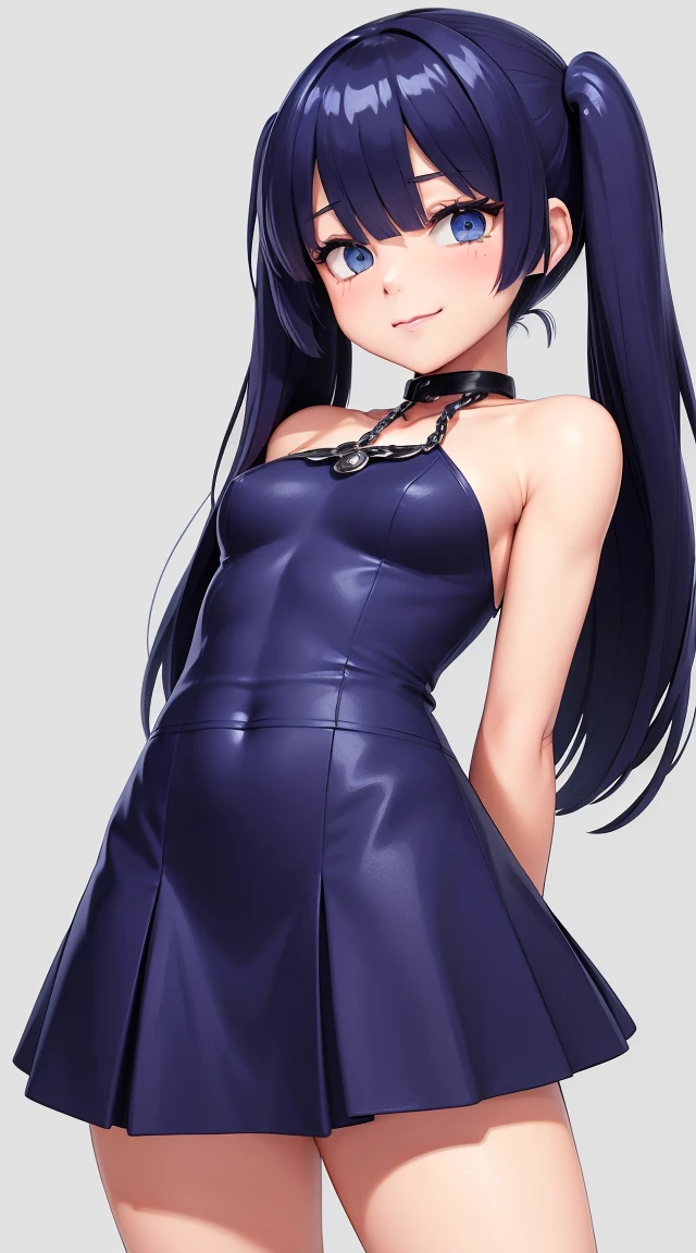 (masterpiece:1.3), (Best Quality:1.3), (Ultra-detailed:1.2), ((kawaii)), Cute, (lovely), ((sexy)), ((Extremely detailed)), 4K, (8K), Best Quality, (Beautiful), Illustration, anime style, (bold line:1.2), Gradation, looking at viewer, //, (bent down:1.1), (arms behind back), //, a cute girl, 1girl, (solo:1.2), gleaming skin, //, (flat chested), (Perfect eyes:1.2), (Perfect iris:1.2), //, darkblue hair color, (beautiful eyes) //, (half closed eyes:1.3), (sexual expression:1.2), Fascinated expression, smile, (blush:1.2), //, modern city background, on rock, skirt, twin tails, muscle girl, hard abs, intricate fantasy armor adorned with chains and skulls, nun dress