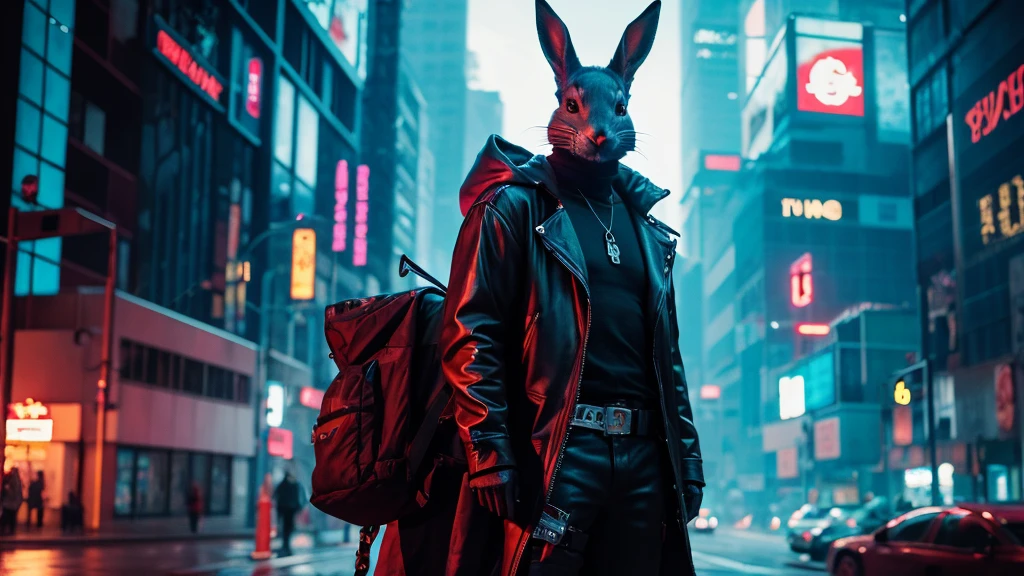 Cyberpunk Style：The evil rabbit