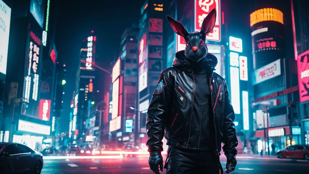 Cyberpunk Style:The evil rabbit、He has a missile on his back