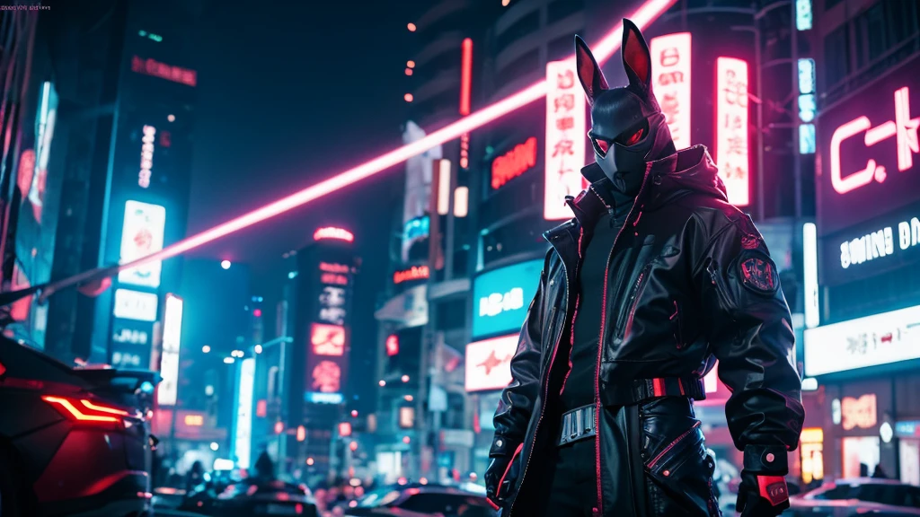 Cyberpunk Style：The evil rabbit、He has a missile on his back