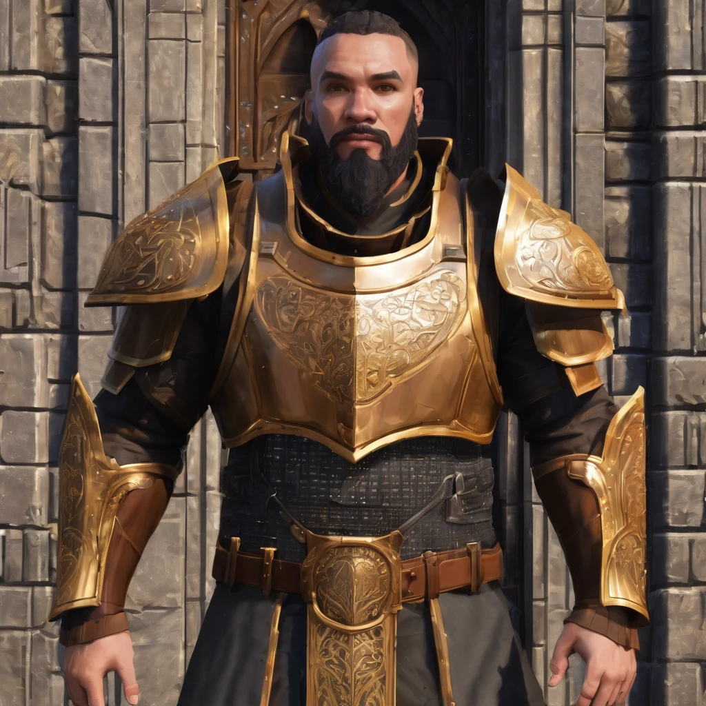 metal armor , male plate armored chest, heavy chestplate armor, chestplate, bronze dwarven breastplate, eso armor, heavy plate armor, black plate armor, intricate etched armor, plate armored chest, detailed bronze armor, intricate plate armor, ornamented armor, intricate bronze armour, golden etched breastplate, intricate metal armor