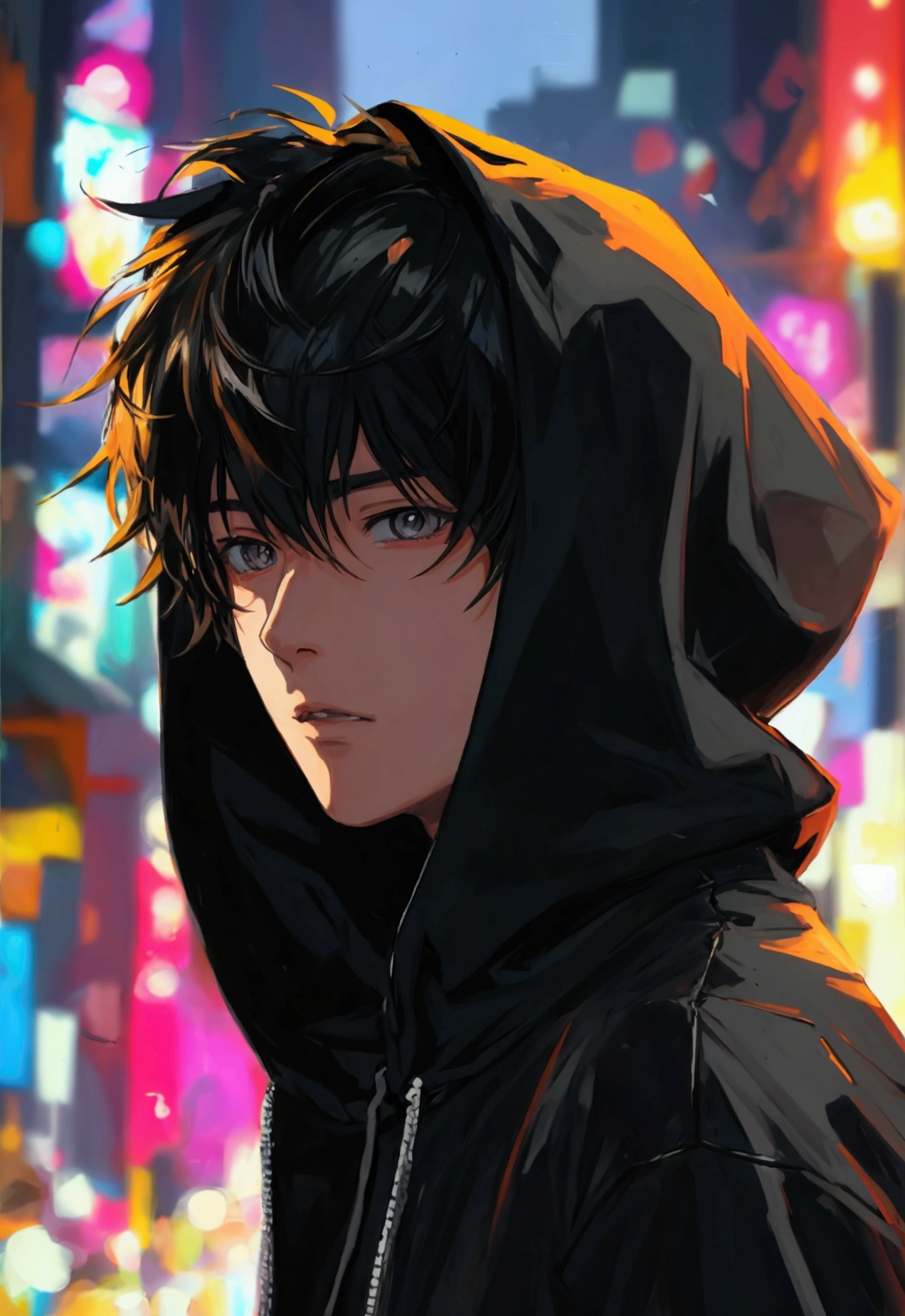 Anime boy hoodie sale