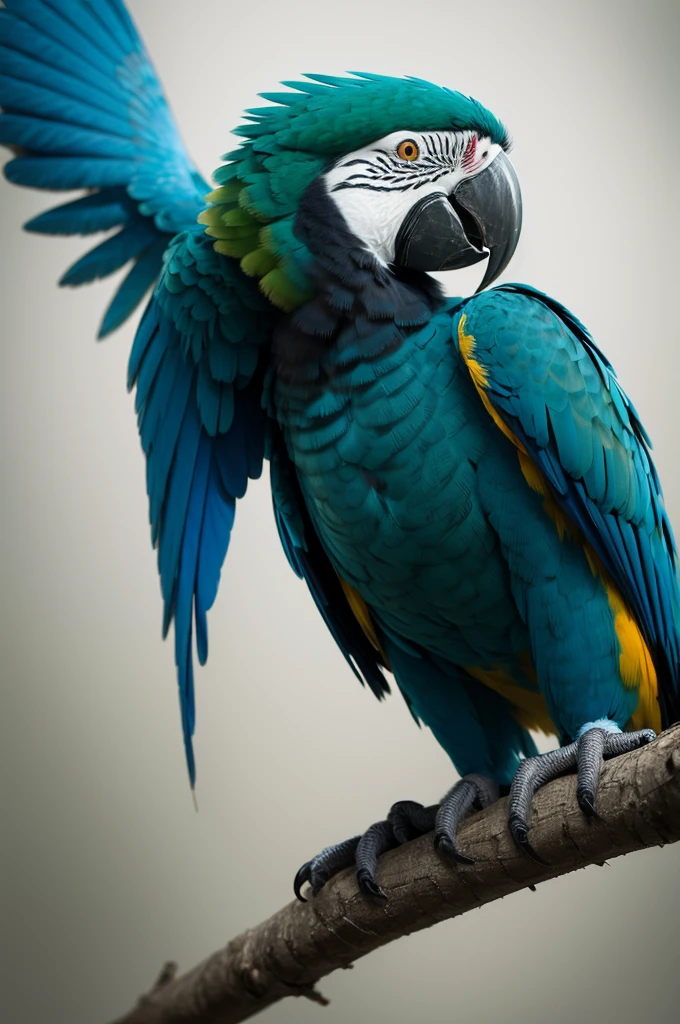 A macaw in angry animation