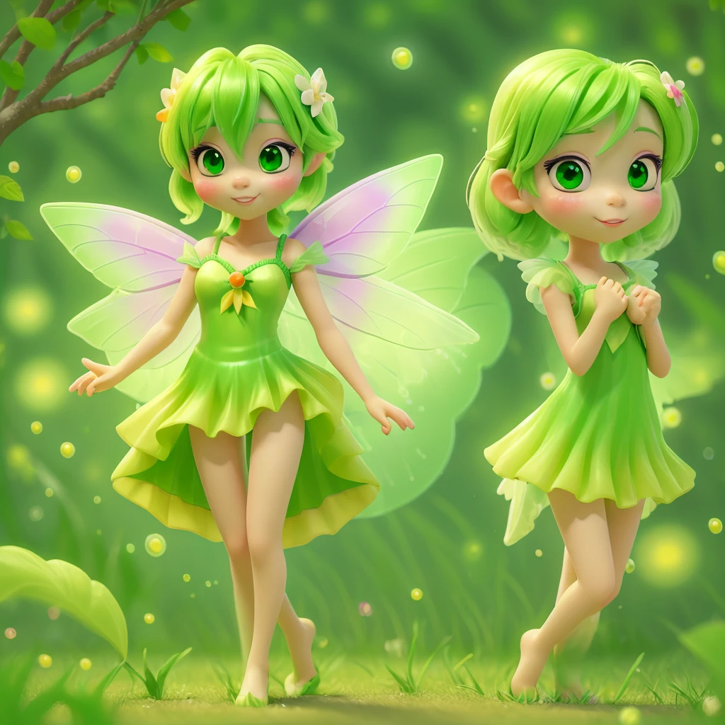Fairy summer Brilliant。 green Yellow green dazzling