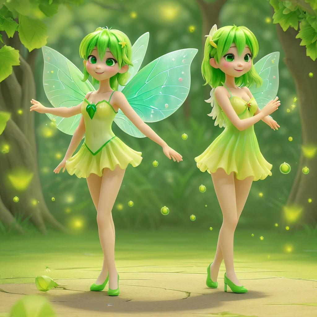 Fairy　summer　Brilliant。　green　Yellow green　dazzling