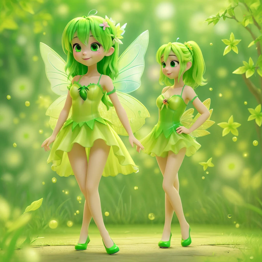 Fairy summer Brilliant。 green Yellow green dazzling
