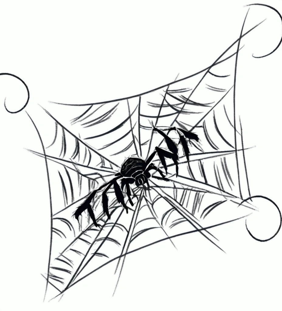 Design a logo based on this sketch, with the word (the storm) written with spider web, FHD, 4k, 8k, 