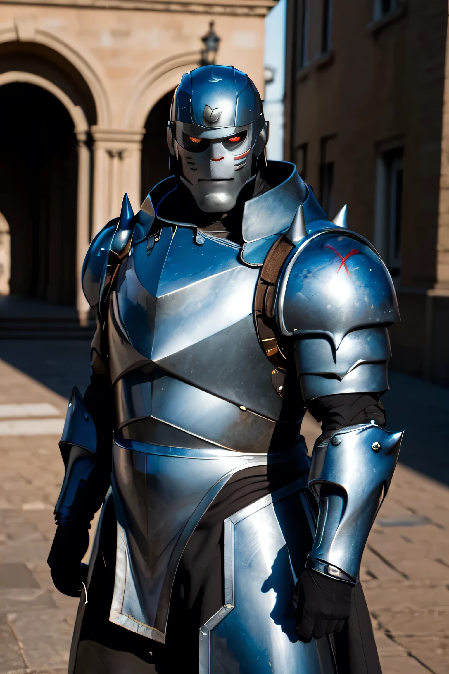 Masterpiece, absurdities, Best Quality, Alfonso_Elric, bright Eyes, armor, Peaks, hull, standing, portrait,