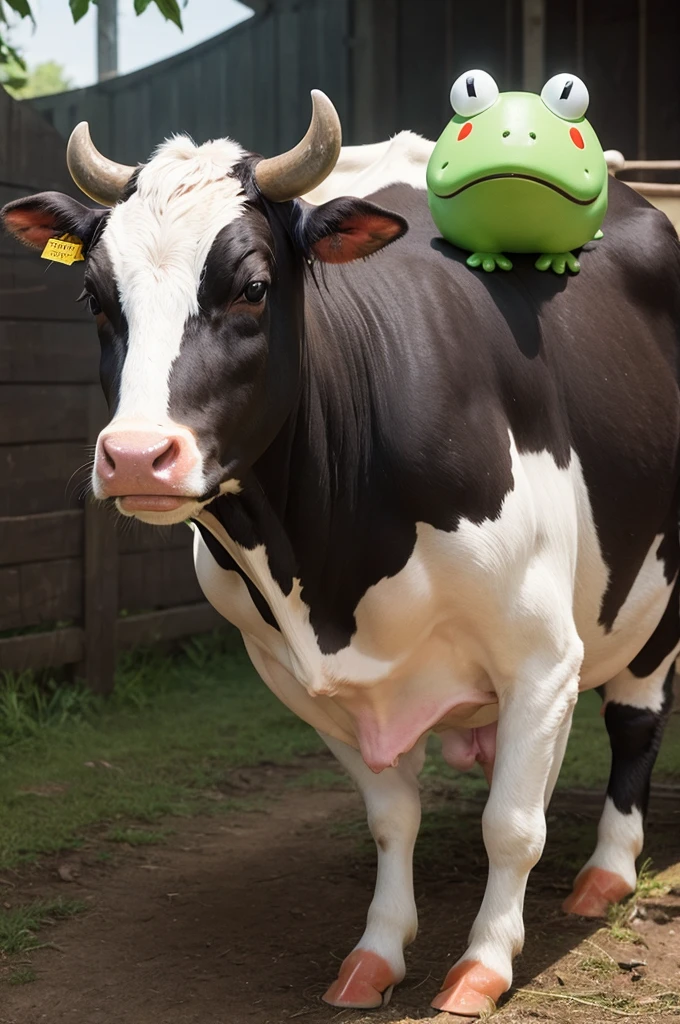 cow with frog head