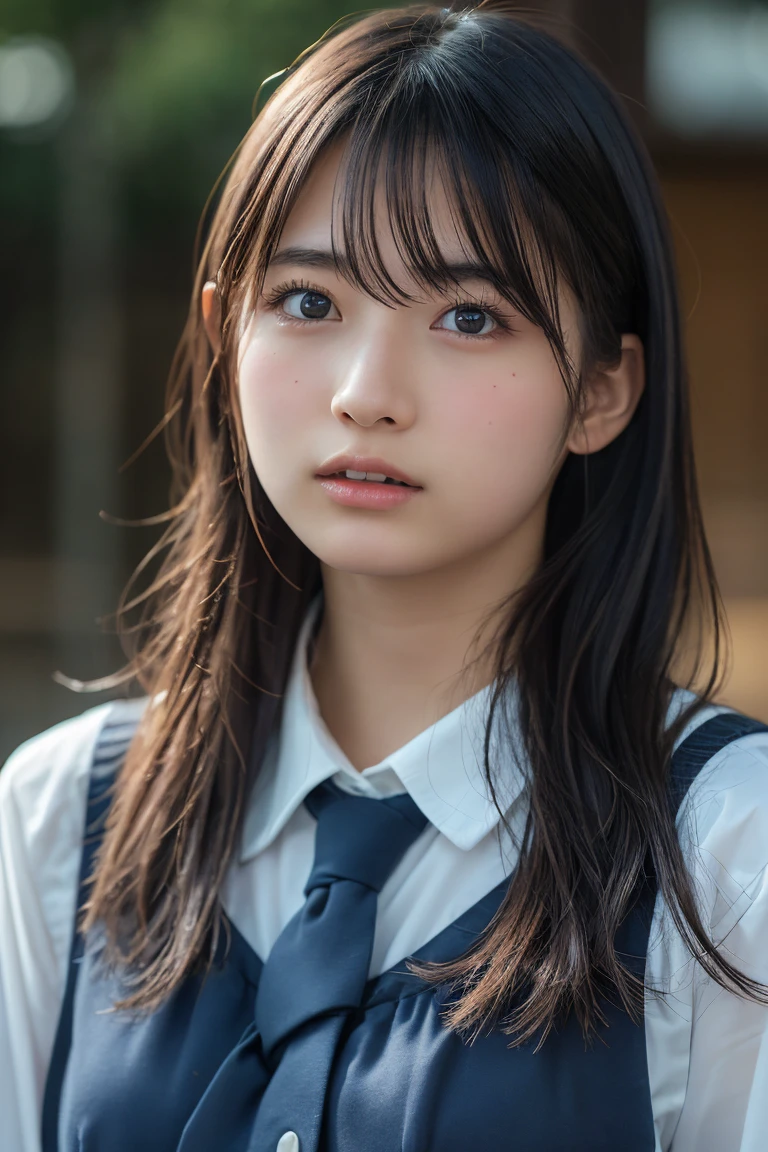 (8K, RAW Photos,Highest quality, High resolution:1.1), (Ultra-realistic:1.4),(Realistic, Realistic:1.3),The Beauty of Japan、high school student、((Upper Body:1.3))