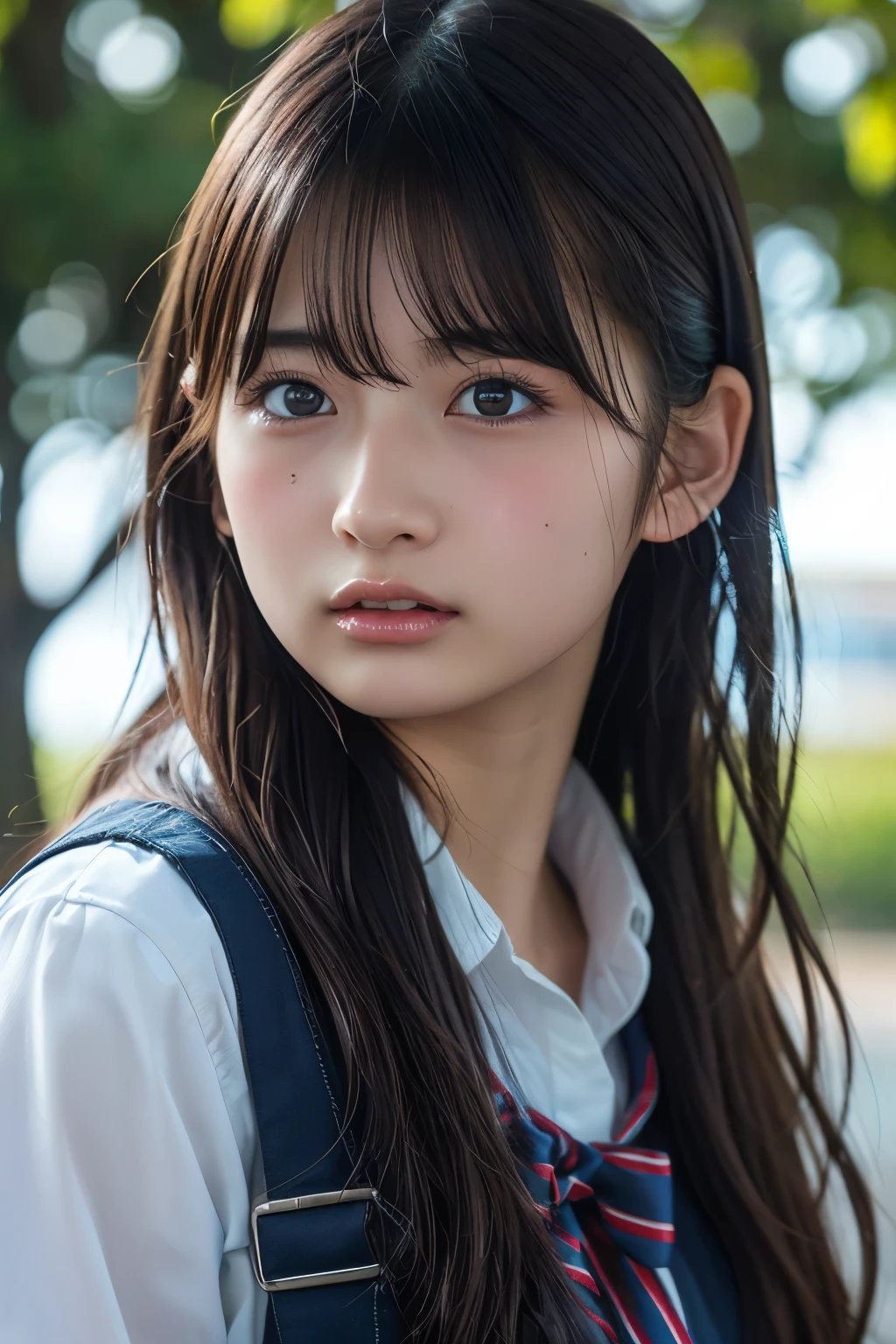 (8K, RAW Photos,Highest quality, High resolution:1.1), (Ultra-realistic:1.4),(Realistic, Realistic:1.3),The Beauty of Japan、high school student、((Upper Body:1.3))