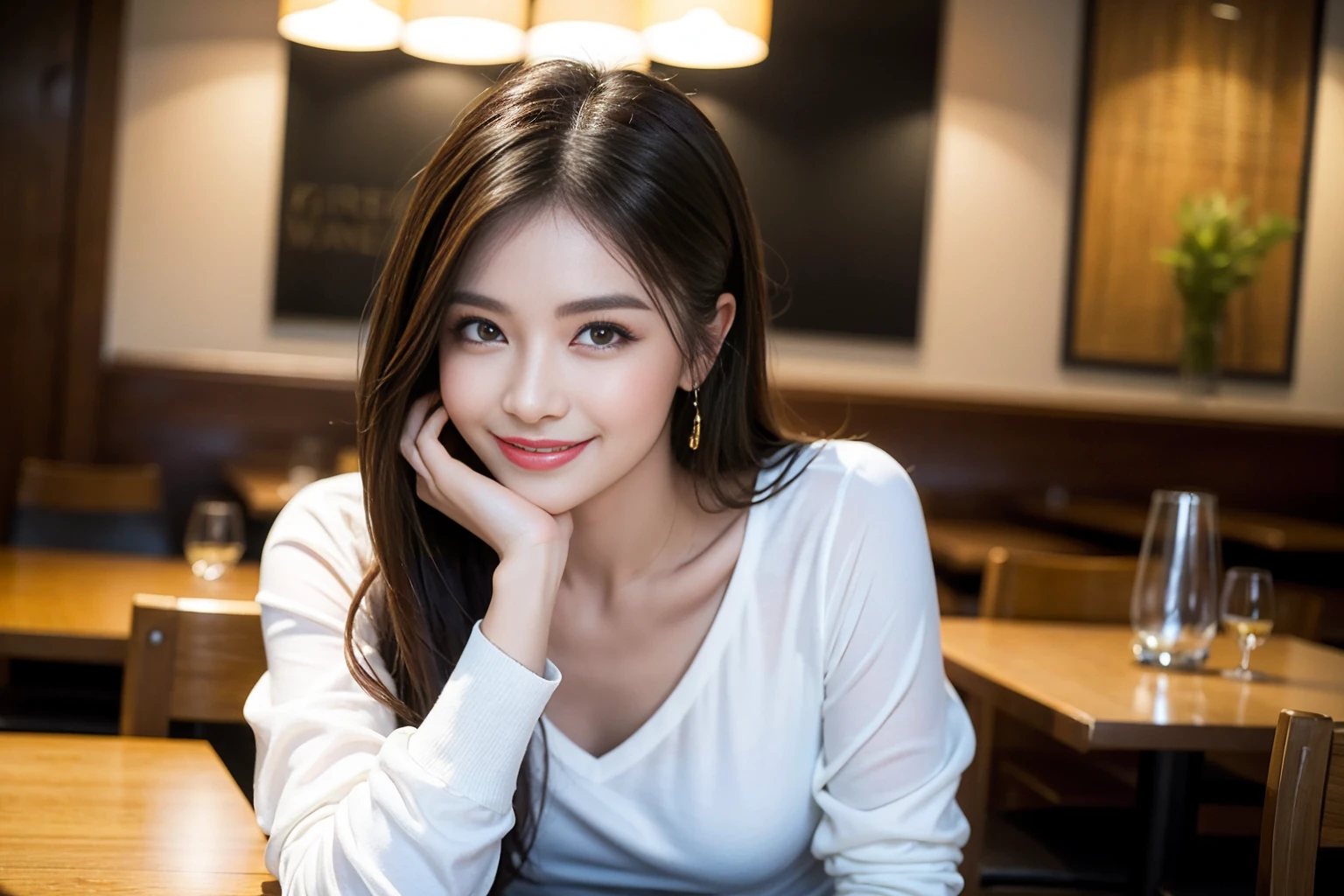 ((Highest quality、8K、masterpiece:1.3))、cute、slimカップル、modelカップル、actress男優、(Realistic, Intricate details:1.2), full-course dinner、Wine Party、Amazing view of the sunset sky and clouds、A bright smile、short hair,Bright Face、 (Age 37), 42 years old, red wine 、Appetizers、Italian food、Wine bottle、Champagne、sparkling wine、Two beauties、Brown Hair、Shortcuts、Long sleeve shirt、dress、Beautiful woman 1, (slimな顔), (The body is slim), (Brown Hair), (Shortcuts), cheeks turn a little red,Attractive beauty、restaurant, In a prominent place (From the waist up) Nova Frog Style, actress, model, Upper Body, White wine, slim, wine glass, 中央に置かれたwine glass, smile, (smile: 1.15), Beautiful fine grain, Depth f/2,saturation, High Contrast, Strong light and shadow,Moist Body:1.5、3D texture、Delicate eyes、Brown Hair、The hair is very shiny、