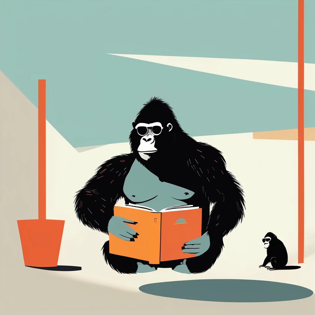 gorilla-like , sweet,art by Sophie Roach , art by Jon Klassen , art by Michael Cho , art by Sophie Roach、sunglasses,campimg