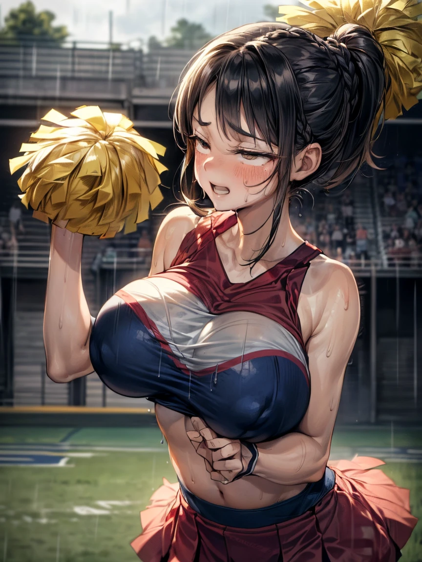 (Very tiny girl rides guy perfectly:1.5)、(Petite girl riding:1.3)、(Big Breasts:2)、(eyes half closed:1.9)、(Grin)、(The body shakes violently)、8K resolution、 ((Highest quality))、Anatomically correct、(Cheerleader:1.9)、((Hasselblad Photos))、[:(Detailed face:1.2):0.2]、(heavy rain:1.5)、(Sweaty:1.6)、(Side view:1.9)、(braid one's hair:1.5)、(Loss of strength from the body:1.3)、(呻吟)、(Jump:1.6)、(Surrounded by a lot of middle-aged men:1.6)、(Upper Body:1.9)、(Leaning forward:1.6)、(rape:1.3)、(Beautiful)