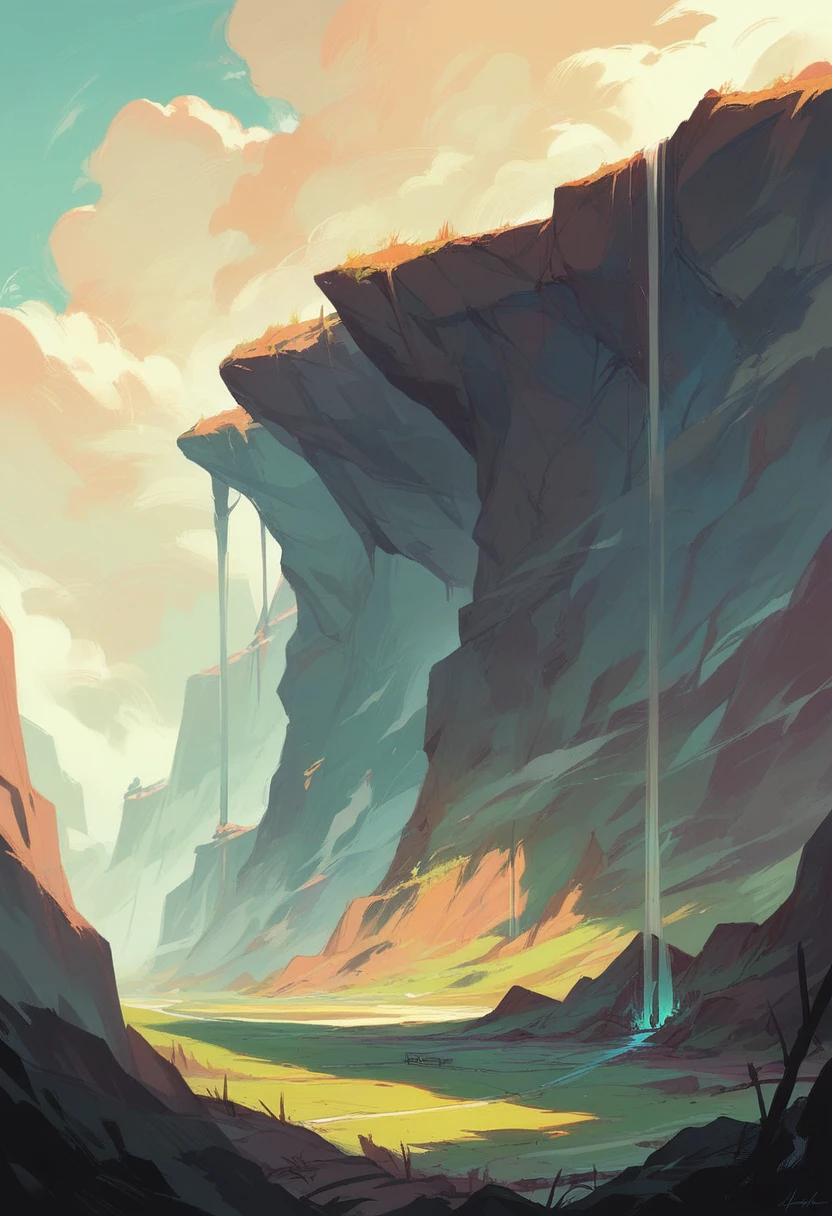 A landscape in futuristic 