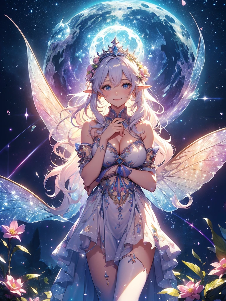 最high quality、1 woman elf on screen 、Beautifully decorated bra、Beautiful foam、、CourtyardShining fairy wings、Flower fractal art Beautiful Nature((beautiful night))Lots of constellations ((starry night)) 、Bigger on the screen((cowboy shot )) 、((seethroughbodystocking, dress)),Beautiful radiance,High-definition depiction, Realistic, 8K, Unity, beautiful Shot, light smile, Beautifully and vividly drawn, , Beautiful, beautiful, clear skin、sexly,beautiful underwear,Countless rays of light pouring down, Swirling Light, Raise one arm above your head, Intense light is emitted from the magic circle in front of the girl. flower、Particles of light、nature at night、Magic Fairy tale、
Romanticism,Cowboy Shot: The most beautiful form of chaos, Mr..々colour, Intertwined flowers, Particle,magical gentle light,smile,,image quality、masterpiece、Beautiful Face、Super beautiful elf woman((Big breasted 22 year old office lady、Bust 100,Beautiful long ironed hair 、bionde hair,height: 165cm。、ANDsbian、、high quality、、Visual art、Written boundary depth、universe、Happy smile、、elegant、ticker beautiful decorative、、beautiful tiara、Beautiful Beautiful Landscape、mountain、beautiful city, A kind smile、wonderful、Fluttering petals、Dance happily、、Cultivate fantasy、、Mystery light Lots of flowers、art,mystery,Ultra-high resolution,atmosphere A colorful and dreamy anime-style illustration of a young girl with beautiful hair,Beautiful Forest. surrounded by a kaleidoscope of colors and glowing lights. The background is filled with whimsical details and a magical atmosphere. --ar 3:4 --style raw --stylize 600 --niji 6、Throne Beautiful