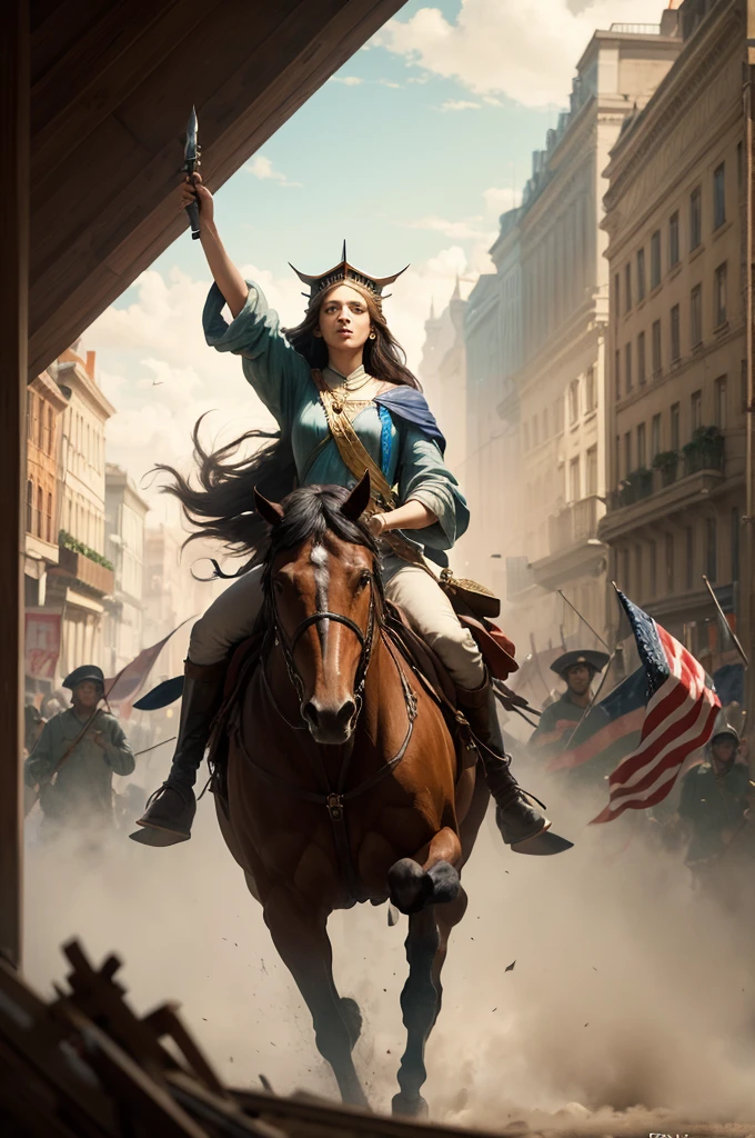 Do the painting:"Freedom Leading the People" in 4K painting
