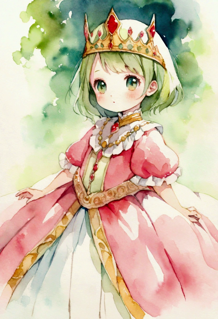 A girl around dressed as a queen Picture books Watercolor