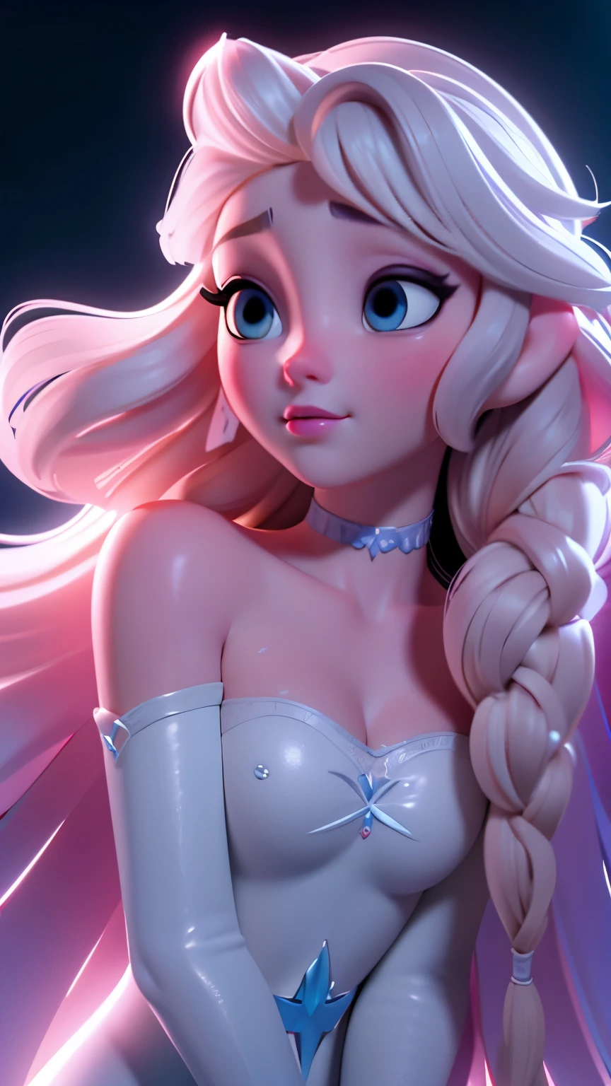Elsa, (perky breasts), (((small breasts))), affected smile:1.2, beautiful blue eyes, (perfect iris), depth of color in your eyes, by rubio, wide, braid, full lips, blush, naked, She is showing her vagina, depth of field, bokeh, (Special attention to leather details.: 1.2), Masterpiece, Best Quality, ultra detailed, ultra hd, photorealistic, cinematographic, ((Medium camera shot)), sensual pose, seductive, nipples:1.4, looking to the camera, closeup of his face, her cheeks are blushed, 22 years, she is on her knees, eye contact:1.4, Angle elevation:1.5, ((Closeup on face)), Perfect face, (((visible breasts))) bokeh everything other than her Perfect face, The location is Arendelle in winter., ice castle