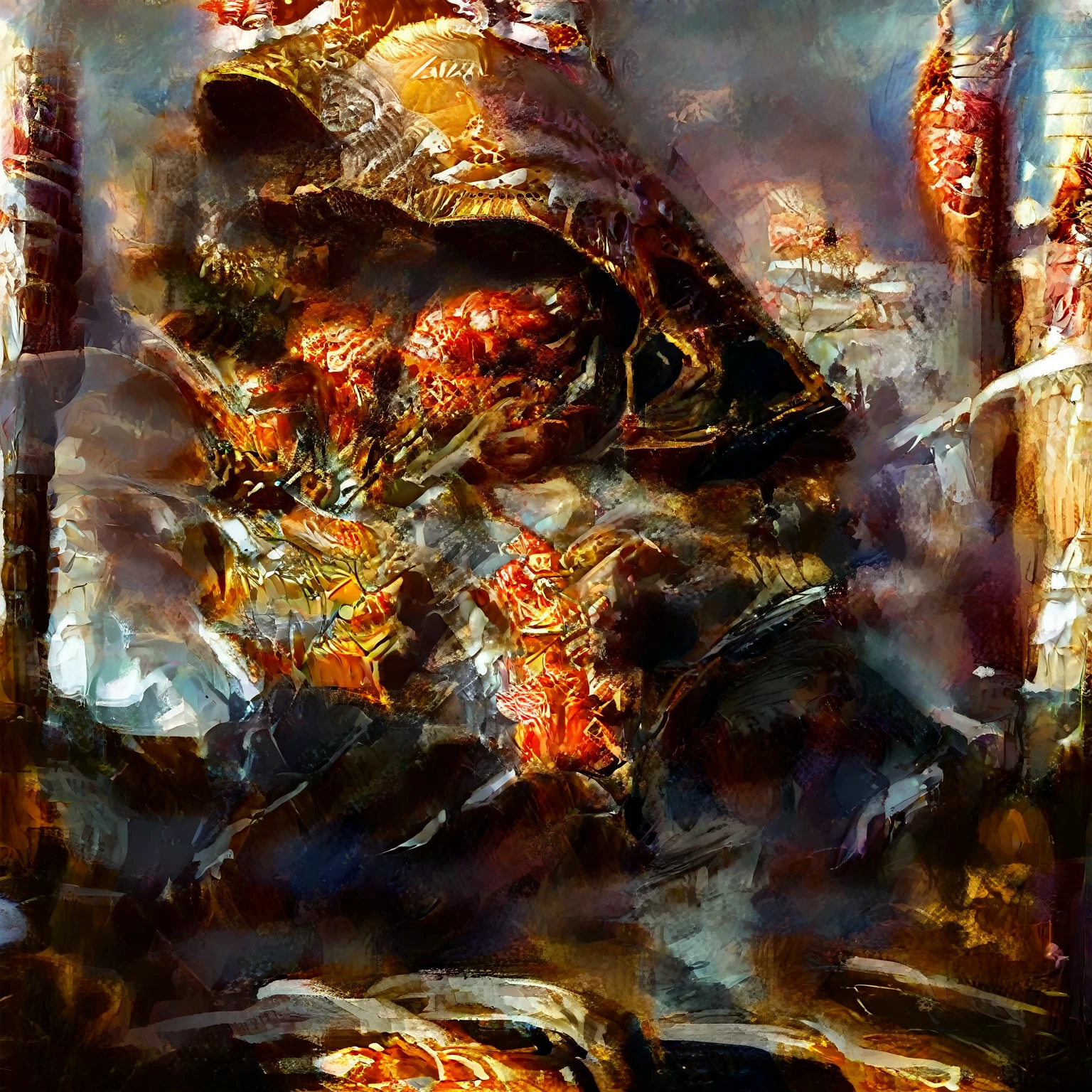 crmu, Sultan warriors fighting close up, different angles, oil painting 
