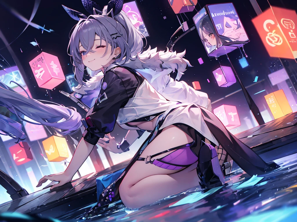 score_9, score_8_superior,score_7_superior, sauce_Furry, sauce_ anime,
break
forest, Pool, light, Dynamic Lighting,
Break 1 Girl, looking superior, smile, Half closed eyes, 