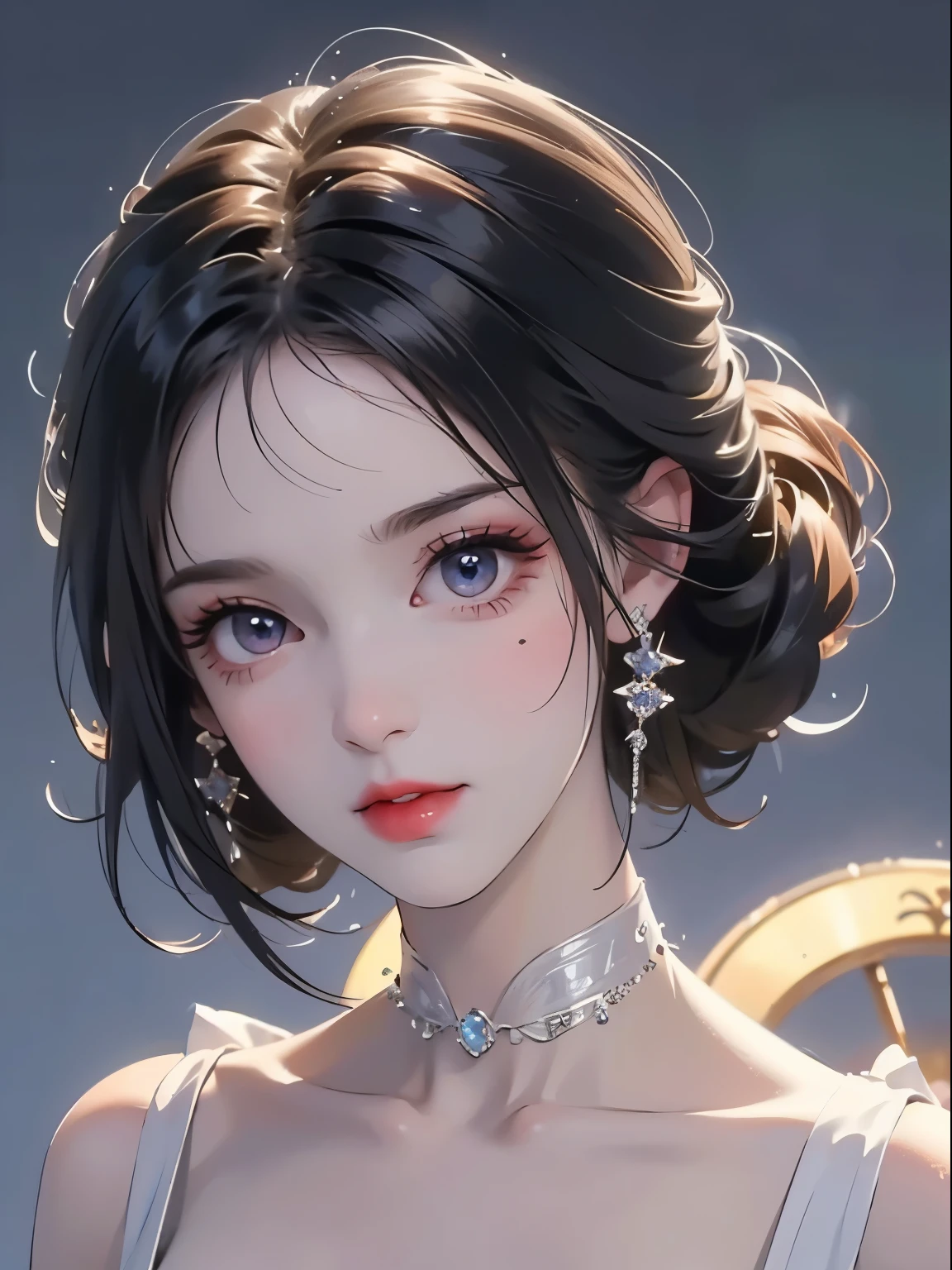 (Mature:1.2) Princess style, (Steve Keller:1.08), masterpiece, best quality, best quality, light, (Volumetric Lighting), Extremely detailed CG unity 8k wallpaper, Focus, 8k wallpaper, 4k wallpaper, Extremely detailed, Surreal, Reality, Clear focus, absurd, (Human Development Report:1.2), (High contrast), photo, Detailed and complex, Instagram, portrait, Twinkling star eyes，Very detailed, number, Art Station, Concept Art, Smooth, Clear focus, illustration, light