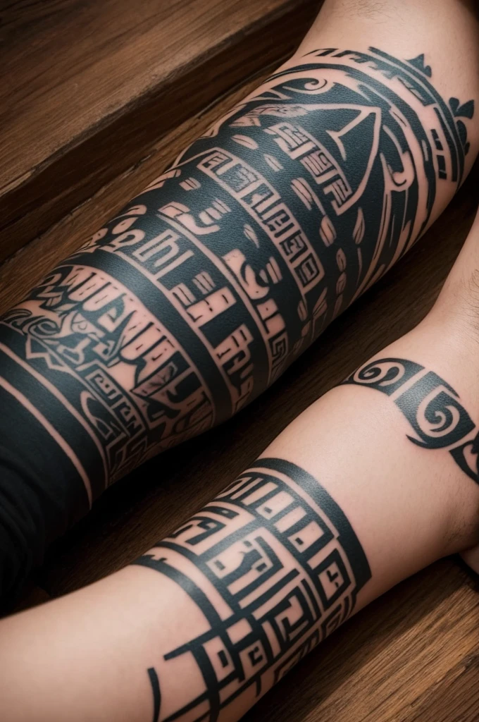 A tattoo with the word roots and at the bottom a line with roots referring to the band sepultura with old school features