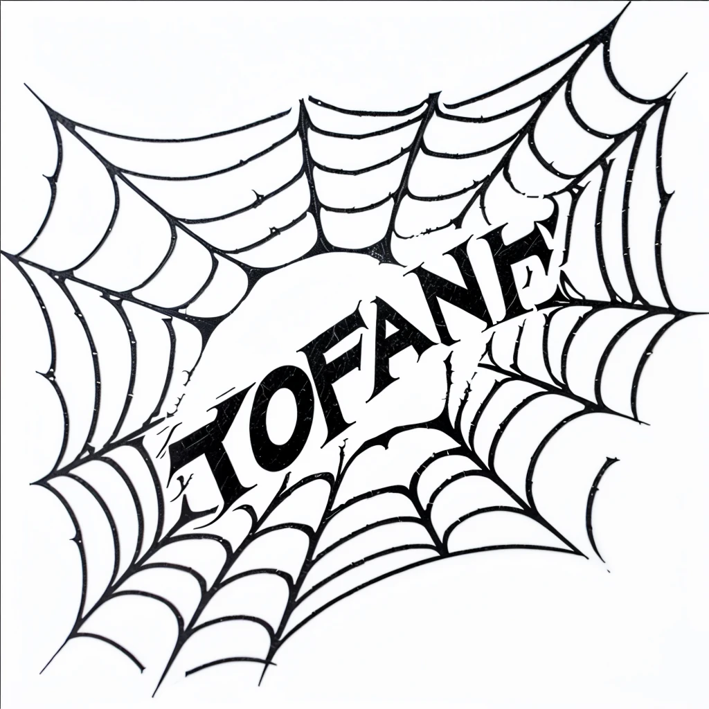 professional, logo, HD, spiderweb, Text (the storm), escrito en spiderweb, creative, black and white