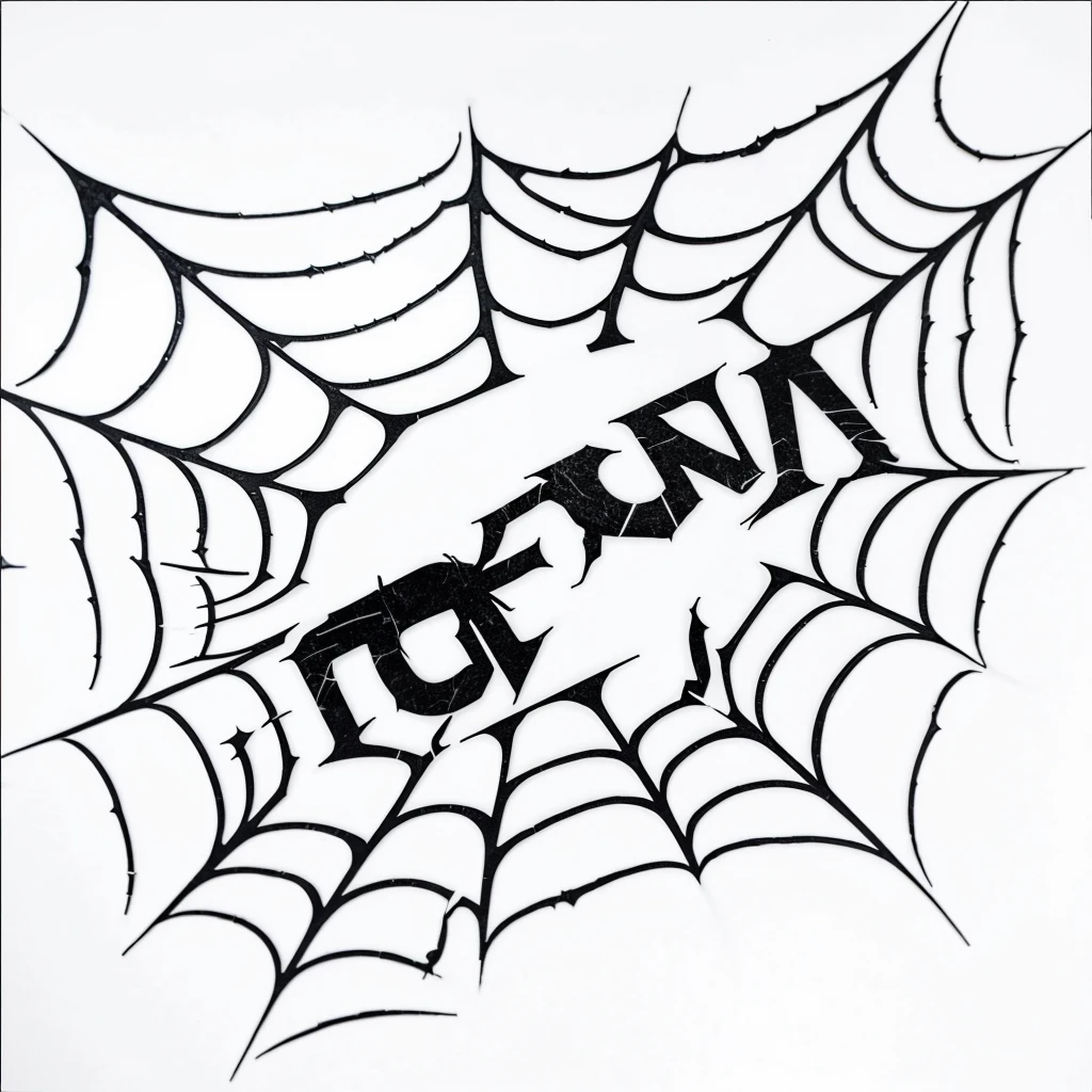 professional, logo, HD, spiderweb, Text (the storm), escrito en spiderweb, creative, black and white