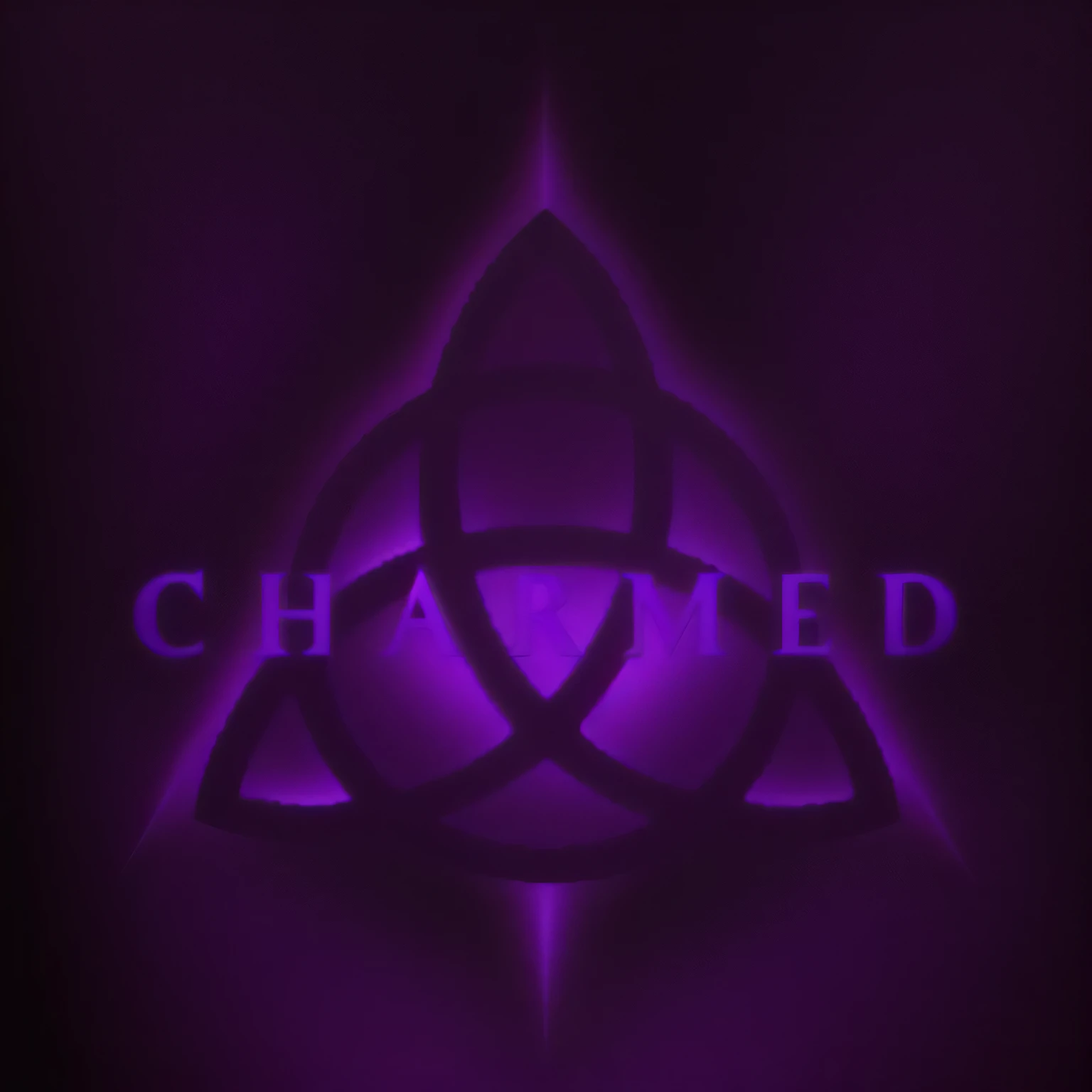 a dark background with a purple and black logo and a purple and black background, charmed sexy look, charming, from the hit 9 0 s tv show, bowater charlie and brom gerald, animated series, by Charmion von Wiegand, set in 1998, promotional artwork, set in 1999, promotional image