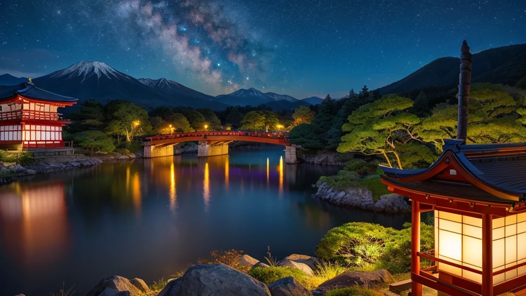 Background only、Fantastic landscapes of Japan、night、nature、anime