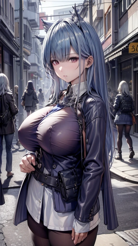 35 year old mature and attractive woman、big tits、weave、on the street、(Ultra-high image quality)((premium))