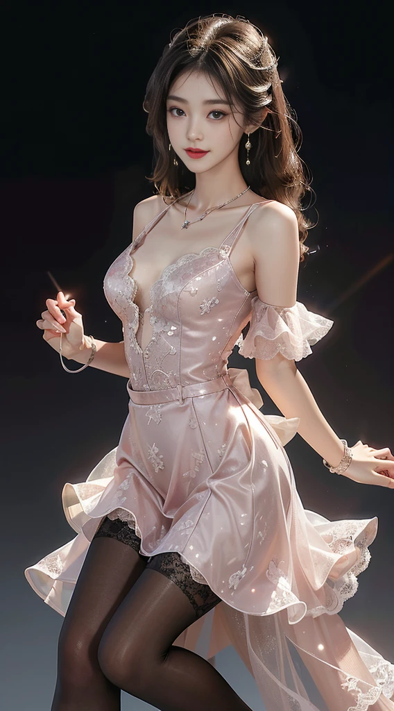 Absurd, high resolution, super detailed, (1 girl:1.3),
High fork swimsuit, ballet socks, tutu, looming feet, dark room, slim, pretty dreamy girl, looming bright purple thigh socks, silky texture, lace stocking edge, real photos, detailed eyes, pretty eyes, smile, full body perspective, detailed face, big boobs, real photos, realistic human body, realistic skin texture, cleavage:1.4, perfect light