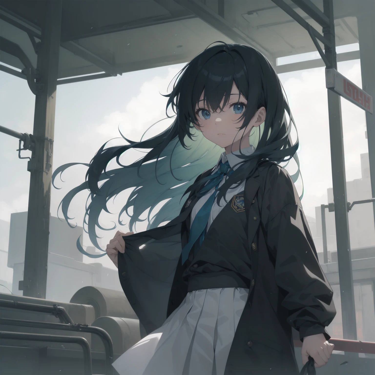 ultra-absurdres-Top quality by artist God, ultra-detailed, high resolution, anime moe artstyle, best anime 8k konachan wallpaper, pixiv contest winner, pool:2810, perfect anatomy,break, 1girl, (Please draw a girl walking sleepily to school alone. )break,(Solo,little female, 13-year-old:1.3),Full limbs, complete fingers,a junior high school student, (very short hair), short cut, flat chest, , small butt, small black eyes, beautiful detailed eyes, well-proportioned iris and pupils, expressive eyes, highres detailed hair, soft expression, salor school_uniform, sailor collar, serahuku, bow, pleated skirt,(Detailed Lighting), (Detailed background), in the School commute route. break,super detailed skin, Best cinematic lighting powered by famous artist, 8k,beauty illustration,photoshop_(medium),very aesthetic,break,((artist:tomose_shunsaku )), artist:clamp ,artist:carnelian ,artist:kantoku ,