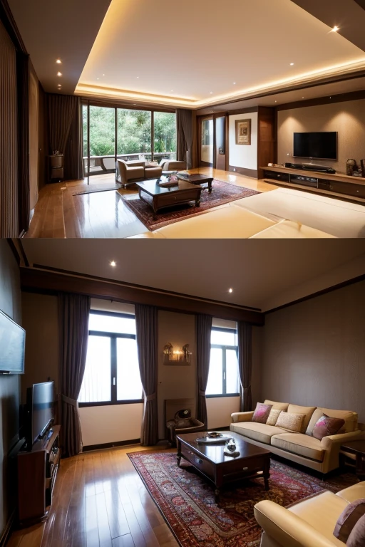 Luxury House、living room