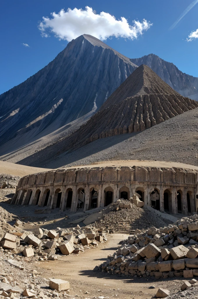 It is a huge mountain of human bones and is scary to look at