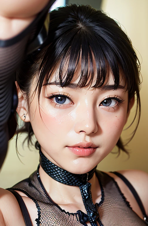 (((Bondage Suit:1.35)))、(((Black fishnet stockings:1.35)))、(((Panties:1.35)))、(((High heels:1.35)))、((Highest quality)),((8K、32k)),(Genuine),Realistic photos、JP Idol,(detailed)、(Beach)、((Bust up shot))、((Face close-up))、(White skin)、()、Micro Bikini、Shiny Hair、short hair、Glowing Skin、Japanese、beauty、Looking into the camera、Thick lips、cute、Hehehe:1.2、Shot with a film camera、RAW shooting、#24、Genuine、Photo Genuine:1.4、Photon Mapping、Physically Based Rendering、Perfect Anatomy、Decollete with attention to detail、Fine grain、detailedなダブル、咬筋のdetailed、鎖骨のdetailed、Perfect Fingers、Finger Description、(8K quality)、((White skin))、Avoid mascara、Hair with movement、Fine pores、Natural light、detailedな説明、Blushing、Fine pores、Perfect cleavage、masterpiece、Blushing、Hair with movement、detailedな腹筋、Sparkling、Sexy、detailedな脇の下、(thin)、(Upper Body)、Fine grain元、