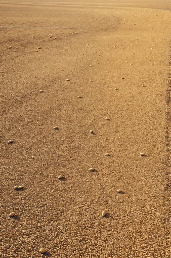 Lots of grains scattered on the ground
