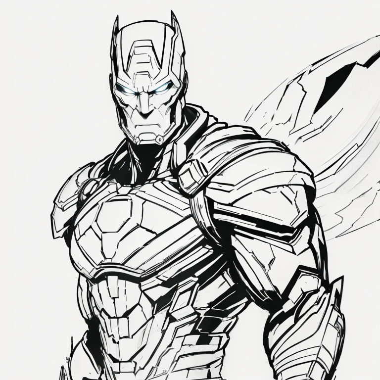 a drawing of a stone man, crisp 8 k line art, intense line art, lineart behance hd, marvel comic book drawing, marvel japan coloring, lineart limpo, clean line art, hyper-detailed line art, drawing 4k, minimalist line art, bold lineart, high quality sketch, intense black line art, clean coloring book page