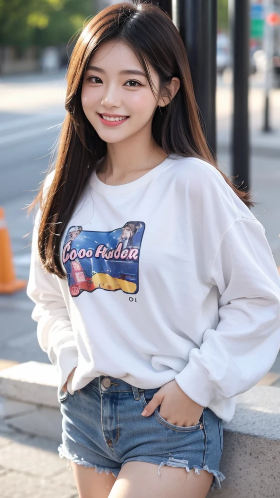 Cute idol cool smile modern